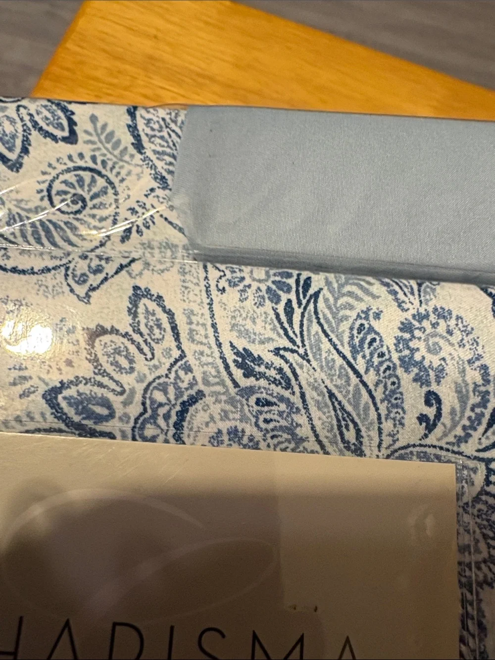 Charisma Queen Paisley Sheet Set in Blue and White